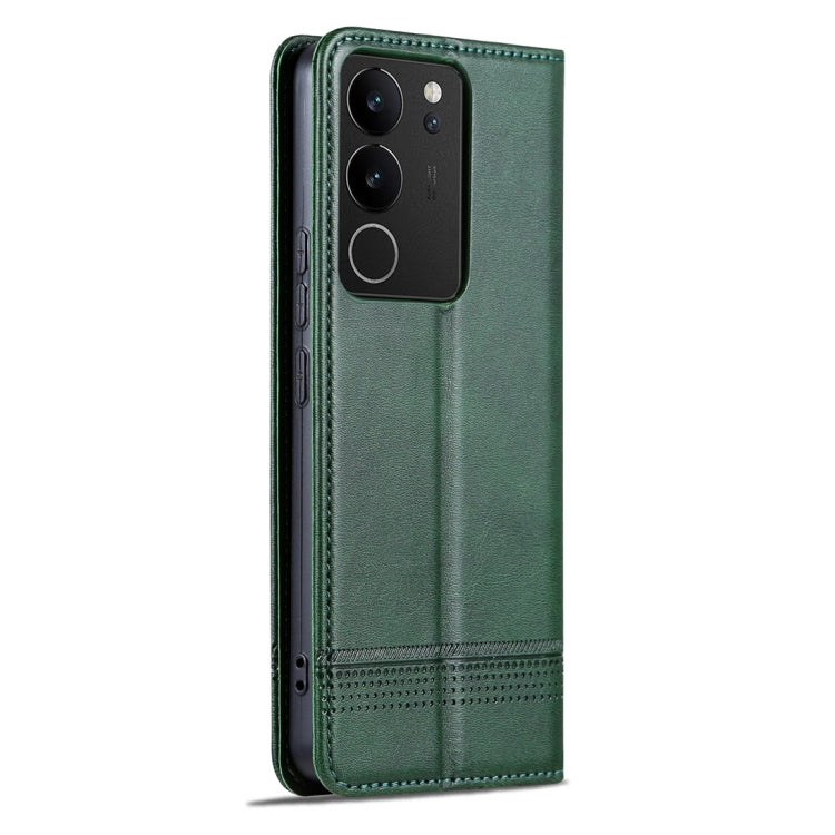 For vivo S17 Pro AZNS Magnetic Calf Texture Leather Phone Case