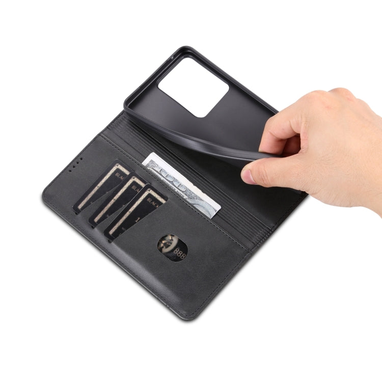 For vivo S17 Pro AZNS Magnetic Calf Texture Leather Phone Case