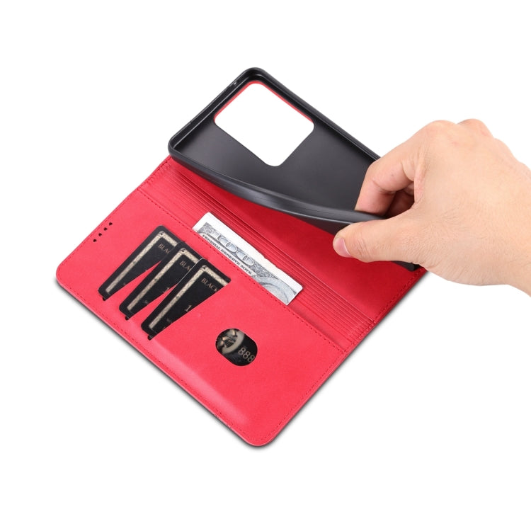 For vivo S17 Pro AZNS Magnetic Calf Texture Leather Phone Case