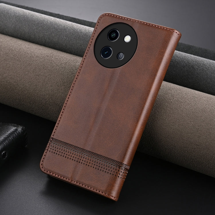 For vivo Y200i 5G/Y38/T3x AZNS Magnetic Calf Texture Leather Phone Case