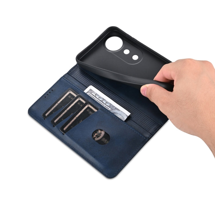 For vivo S19 AZNS Magnetic Calf Texture Leather Phone Case
