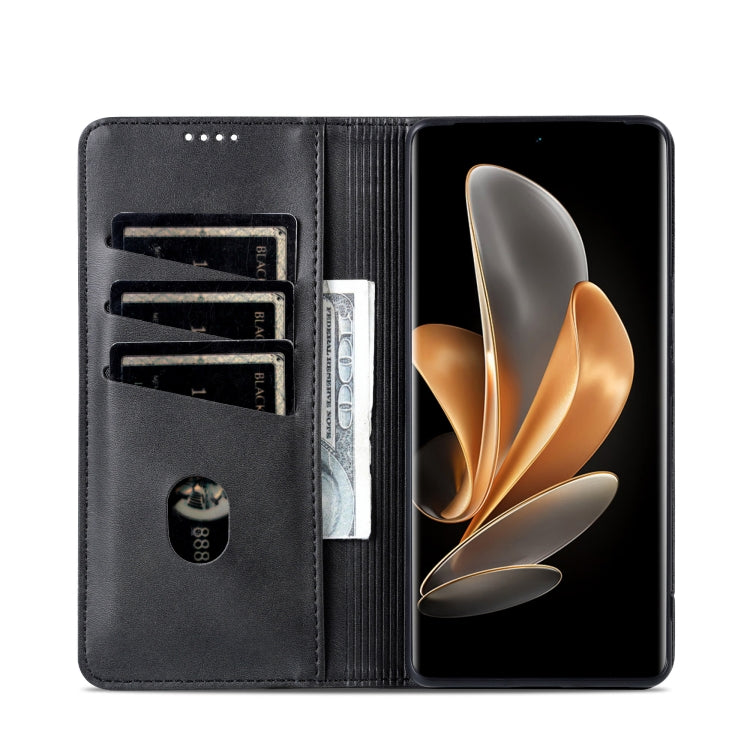 For vivo S19 AZNS Magnetic Calf Texture Leather Phone Case