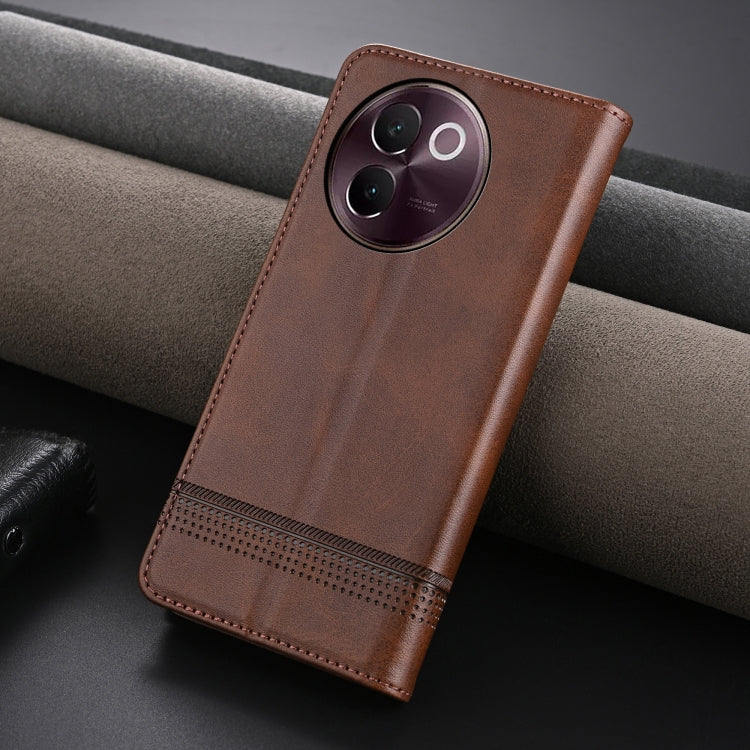 For vivo V30e AZNS Magnetic Calf Texture Leather Phone Case