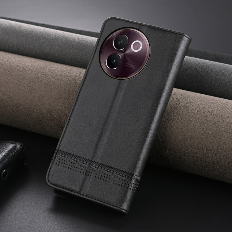 For vivo V30e AZNS Magnetic Calf Texture Leather Phone Case