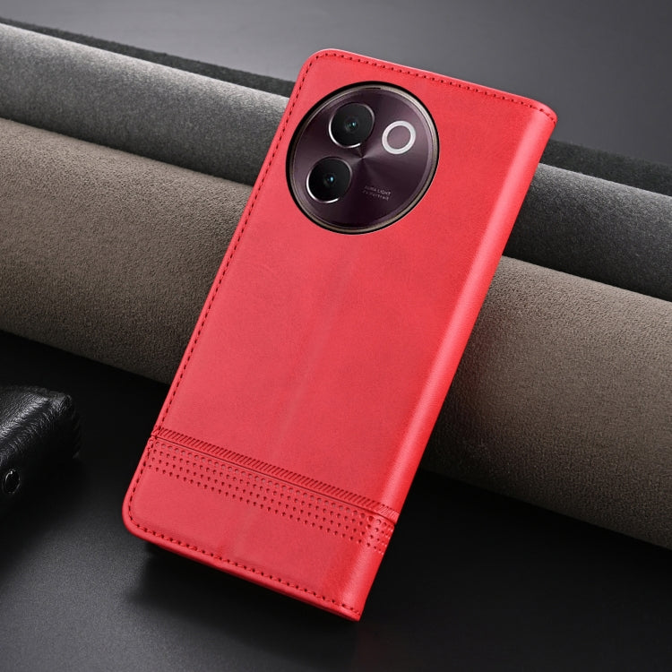 For vivo V30e AZNS Magnetic Calf Texture Leather Phone Case