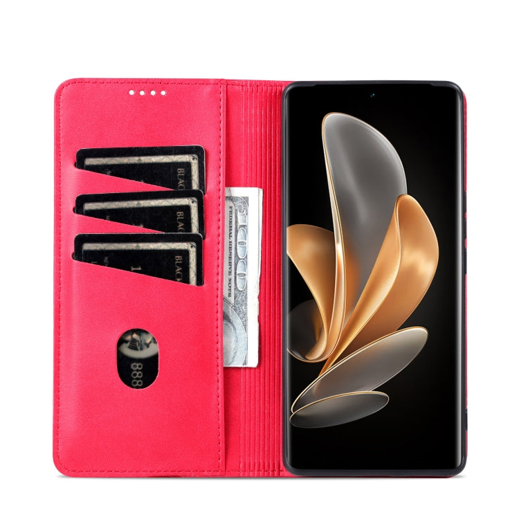 For vivo V30e AZNS Magnetic Calf Texture Leather Phone Case