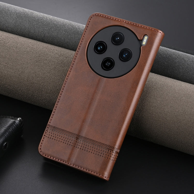 For vivo X100s AZNS Magnetic Calf Texture Leather Phone Case