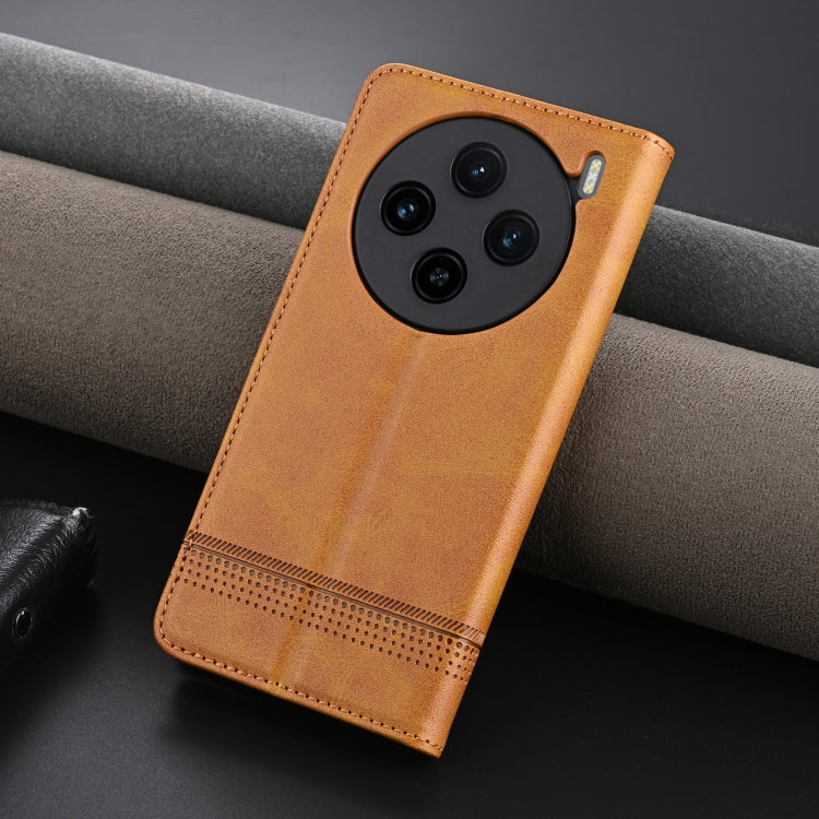 For vivo X100s AZNS Magnetic Calf Texture Leather Phone Case