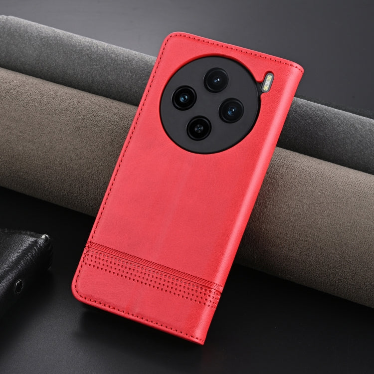 For vivo X100s AZNS Magnetic Calf Texture Leather Phone Case