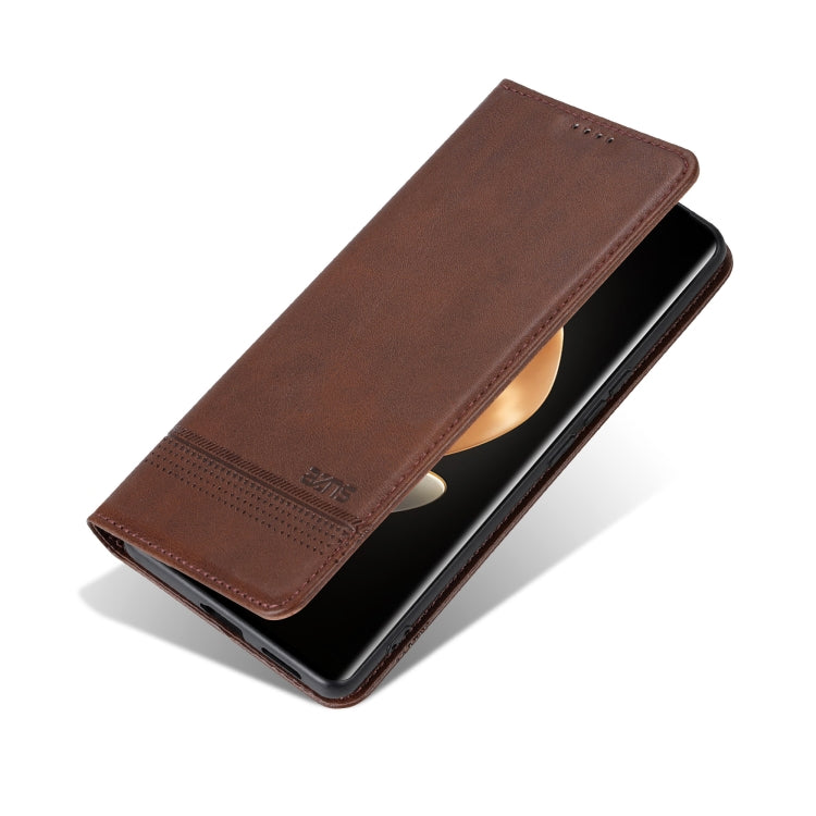 For vivo X100 Ultra AZNS Magnetic Calf Texture Leather Phone Case