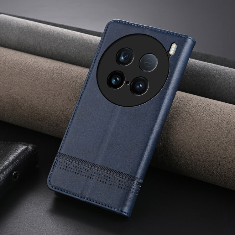 For vivo X100 Ultra AZNS Magnetic Calf Texture Leather Phone Case