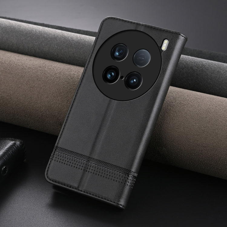 For vivo X100 Ultra AZNS Magnetic Calf Texture Leather Phone Case