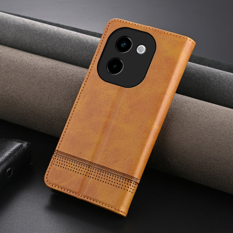 For vivo Y200 5G AZNS Magnetic Calf Texture Leather Phone Case