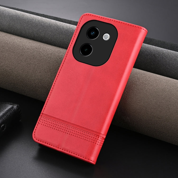 For vivo Y200 5G AZNS Magnetic Calf Texture Leather Phone Case