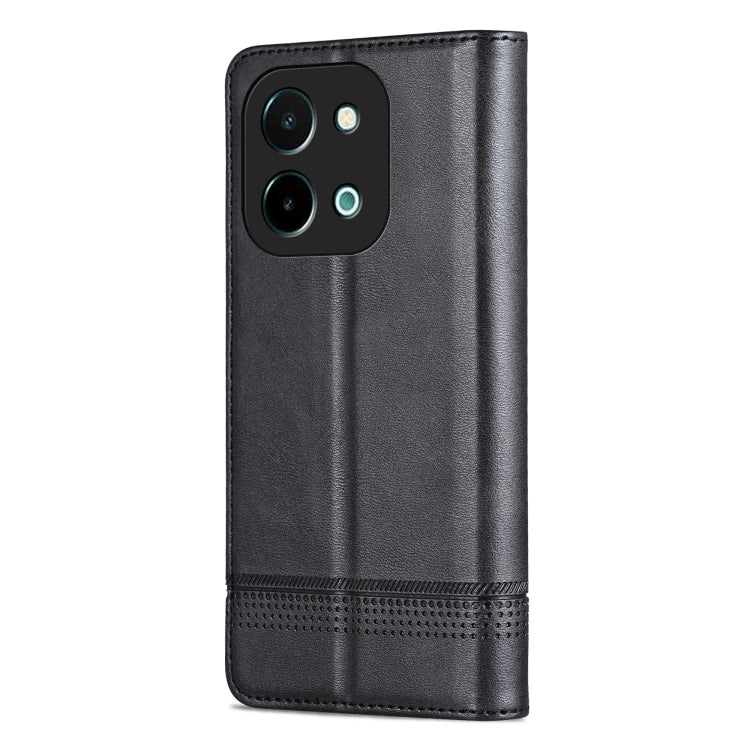 For vivo Y28 4G AZNS Magnetic Calf Texture Leather Phone Case
