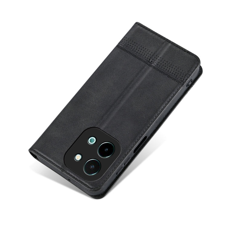 For vivo Y28 4G AZNS Magnetic Calf Texture Leather Phone Case