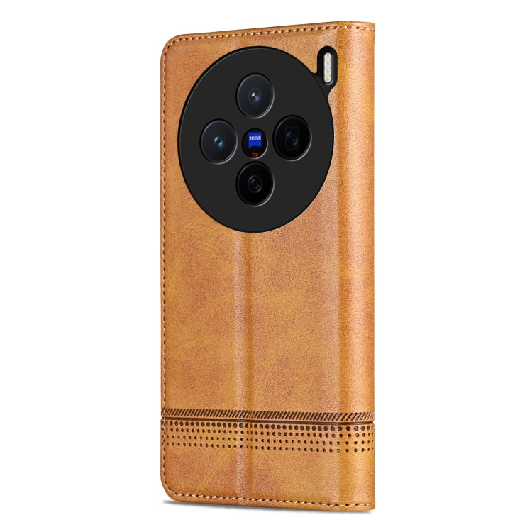 For vivo X200 AZNS Magnetic Calf Texture Leather Phone Case