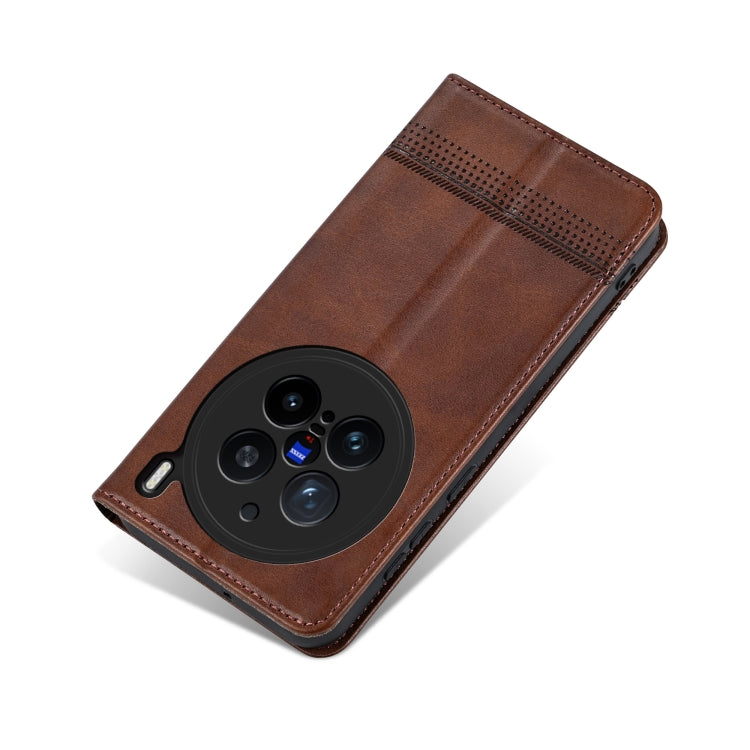 For vivo X200 Pro AZNS Magnetic Calf Texture Leather Phone Case