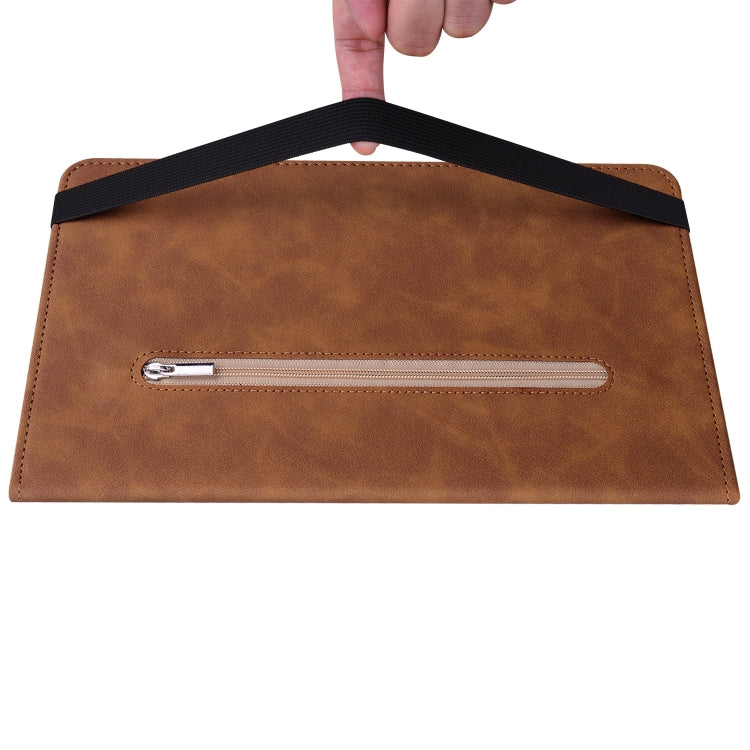 For Lenovo Tab M10 10.1 3rd Gen Skin Feel Solid Color Zipper Leather Tablet Case
