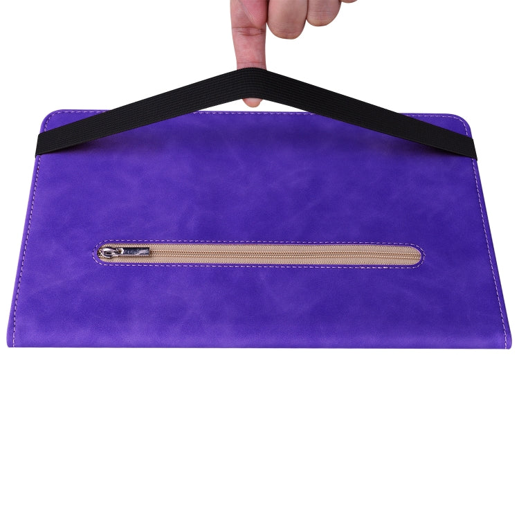 For Lenovo Tab M10 10.1 3rd Gen Skin Feel Solid Color Zipper Leather Tablet Case