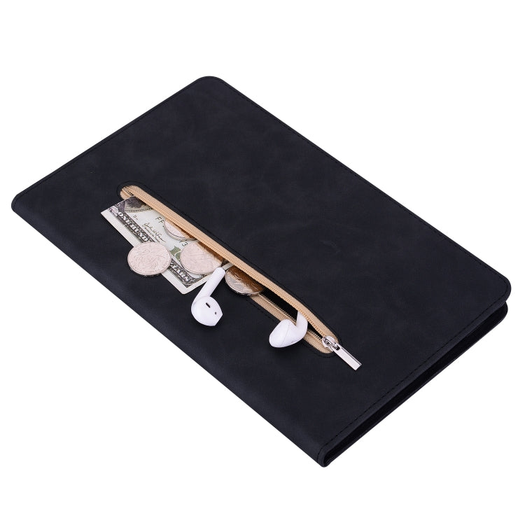 For Lenovo Tab M10 10.1 3rd Gen Skin Feel Solid Color Zipper Leather Tablet Case