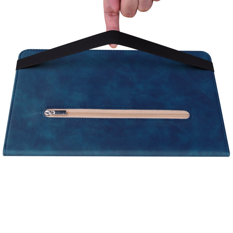 For Lenovo Tab M10 10.1 3rd Gen Skin Feel Solid Color Zipper Leather Tablet Case