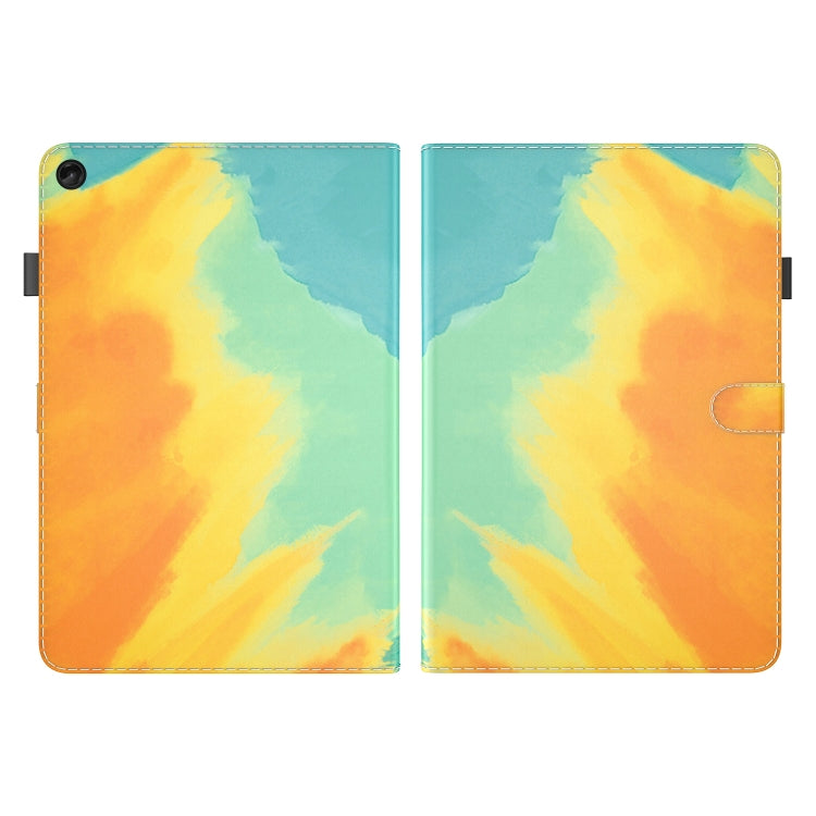 For Lenovo Tab M10 10.1 3rd Gen Watercolor Pattern Skin Feel Magnetic Leather Tablet Case