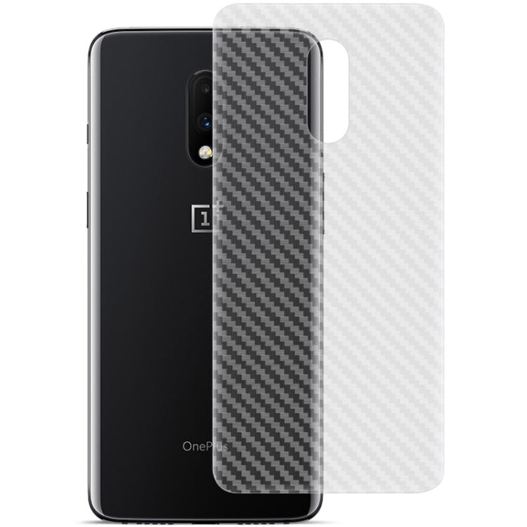 For OnePlus 7 IMAK PVC Carbon Fiber Texture Translucent Feel Back Film(White)