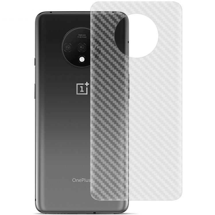 For OnePlus 7T IMAK PVC Carbon Fiber Texture Translucent Feel Back Film(White)