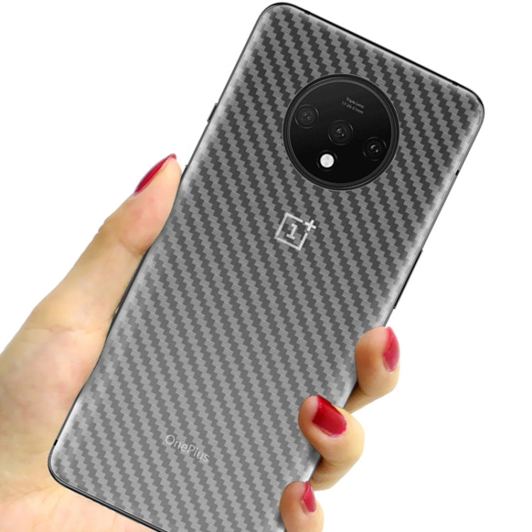 For OnePlus 7T IMAK PVC Carbon Fiber Texture Translucent Feel Back Film(White)