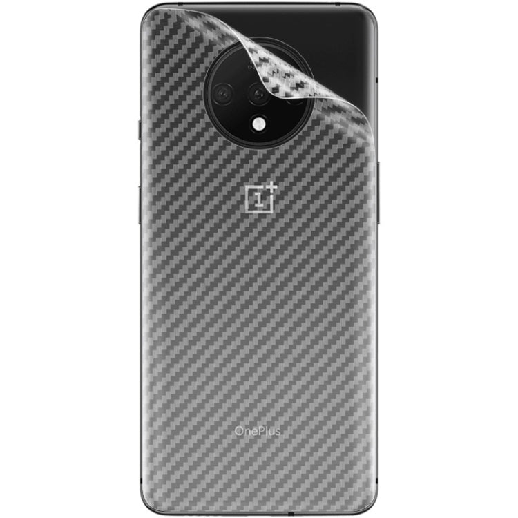 For OnePlus 7T IMAK PVC Carbon Fiber Texture Translucent Feel Back Film(White)