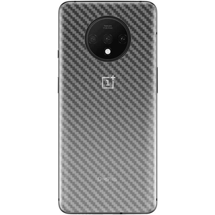 For OnePlus 7T IMAK PVC Carbon Fiber Texture Translucent Feel Back Film(White)