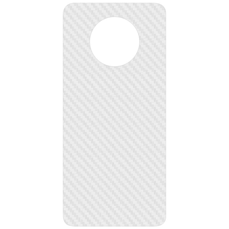 For OnePlus 7T IMAK PVC Carbon Fiber Texture Translucent Feel Back Film(White)