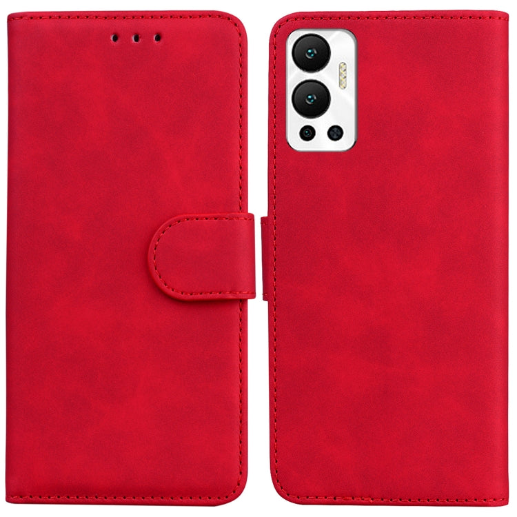 For Infinix Hot 12 Skin Feel Pure Color Flip Leather Phone Case