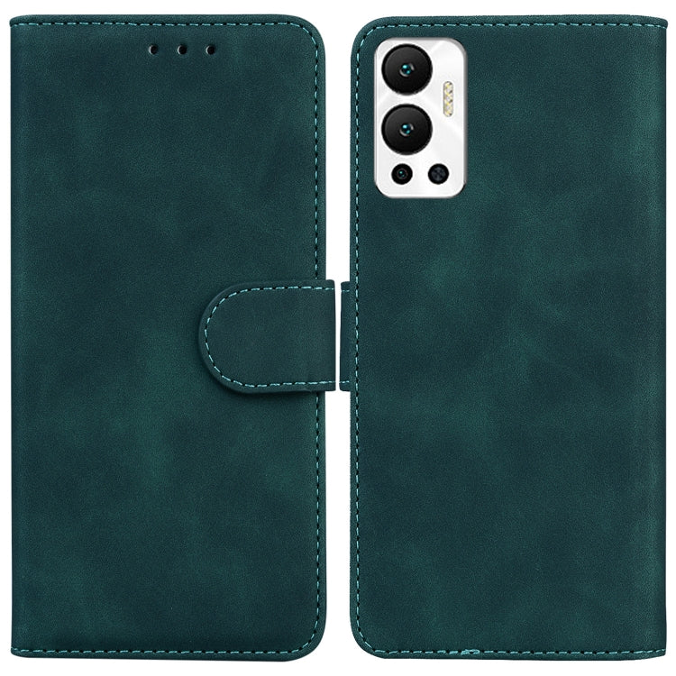 For Infinix Hot 12 Skin Feel Pure Color Flip Leather Phone Case