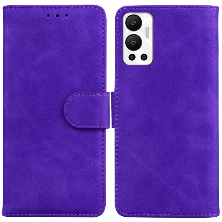 For Infinix Hot 12 Skin Feel Pure Color Flip Leather Phone Case