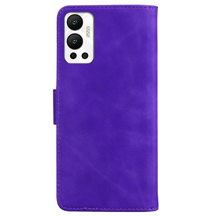 For Infinix Hot 12 Skin Feel Pure Color Flip Leather Phone Case