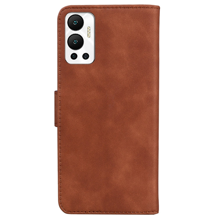 For Infinix Hot 12 Skin Feel Pure Color Flip Leather Phone Case