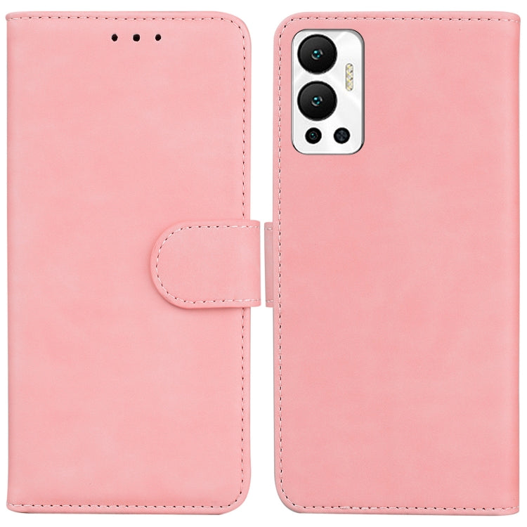 For Infinix Hot 12 Skin Feel Pure Color Flip Leather Phone Case