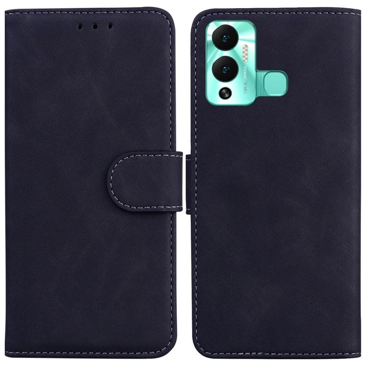 For Infinix Hot 12 Play Skin Feel Pure Color Flip Leather Phone Case