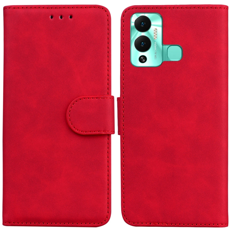 For Infinix Hot 12 Play Skin Feel Pure Color Flip Leather Phone Case