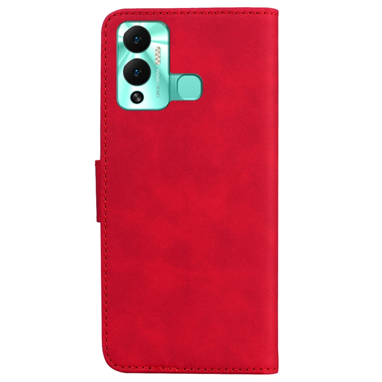For Infinix Hot 12 Play Skin Feel Pure Color Flip Leather Phone Case