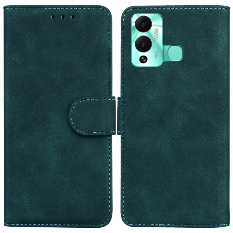 For Infinix Hot 12 Play Skin Feel Pure Color Flip Leather Phone Case