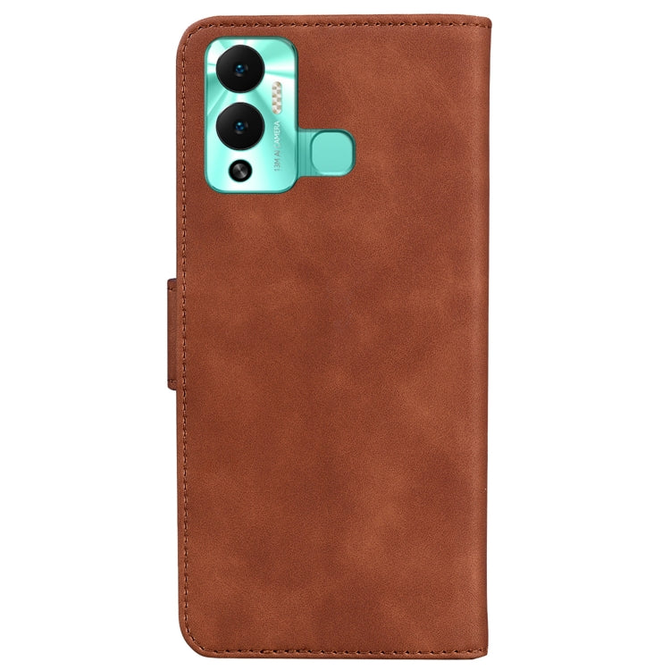 For Infinix Hot 12 Play Skin Feel Pure Color Flip Leather Phone Case