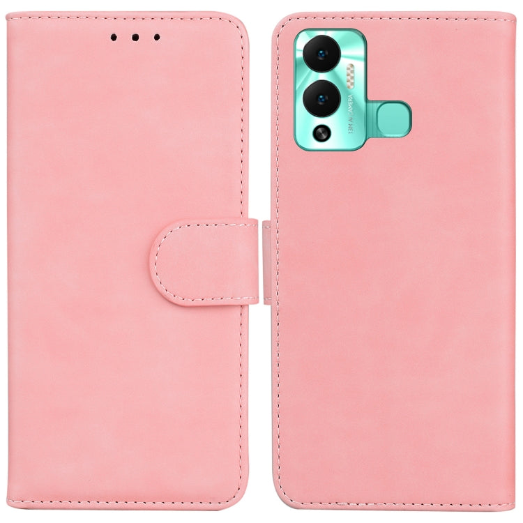 For Infinix Hot 12 Play Skin Feel Pure Color Flip Leather Phone Case