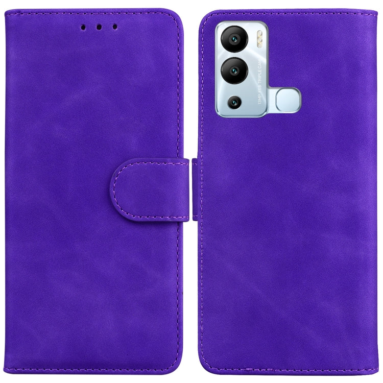 For Infinix Hot 12i Skin Feel Pure Color Flip Leather Phone Case