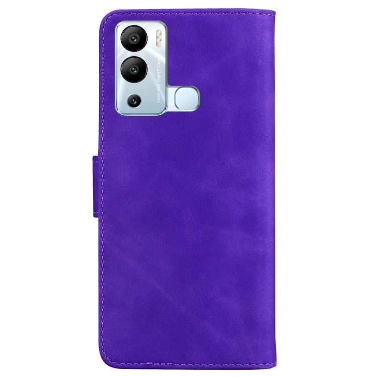 For Infinix Hot 12i Skin Feel Pure Color Flip Leather Phone Case