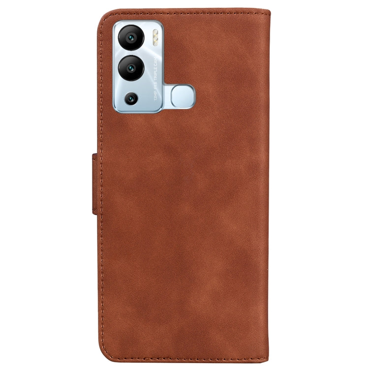 For Infinix Hot 12i Skin Feel Pure Color Flip Leather Phone Case