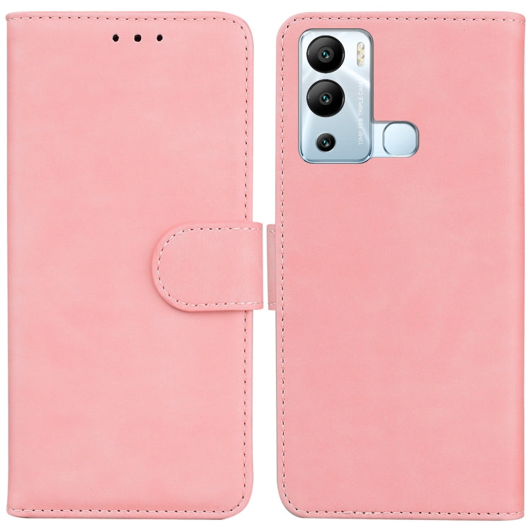 For Infinix Hot 12i Skin Feel Pure Color Flip Leather Phone Case