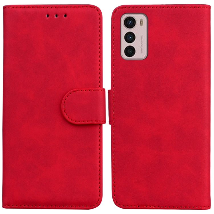For Motorola Moto G42 Skin Feel Pure Color Flip Leather Phone Case